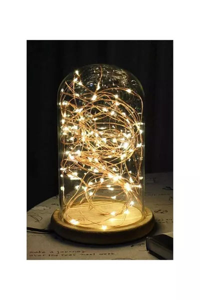 Guirlande lumineuse LED fée 5 mètres jaune à piles pour décoration