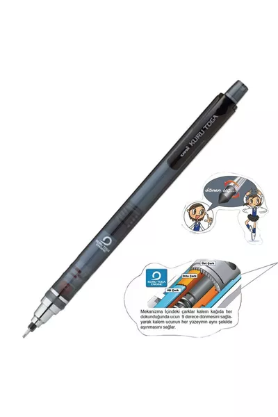 -ball Kuru Toga T 0.5 Многофункционален черен молив t Черен