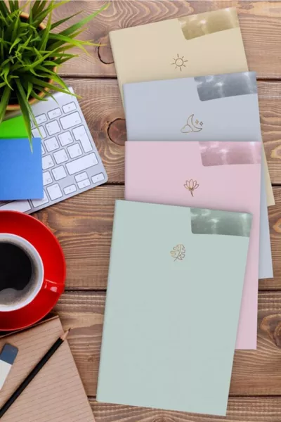 Notebook 4-Piece Set Soft Lined Pastel Notebook . cm