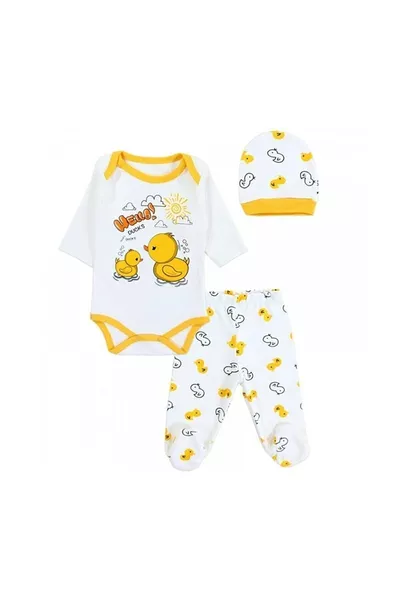 خروج المستشفى للمولود الجديد بثلاث قطع بطبعة البط الصغير