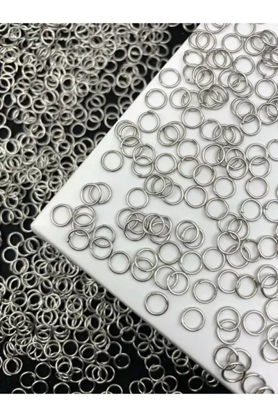 gr Nikkel / Zilver Kleur 6mm Metalen Sieraden Oogje, Klemring (~ Stuks)