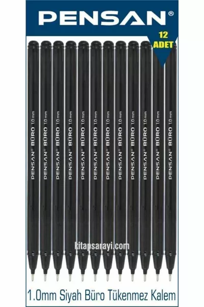 Büro 1.0 Mm Siyah Tükenmez Kalem  Adet Tk.k