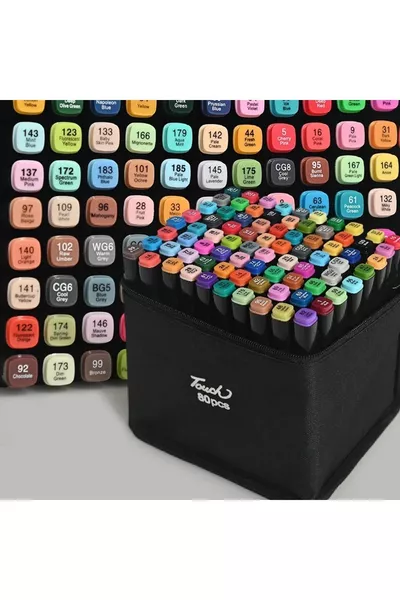 Двусторонний набор из  маркеров с сумкой