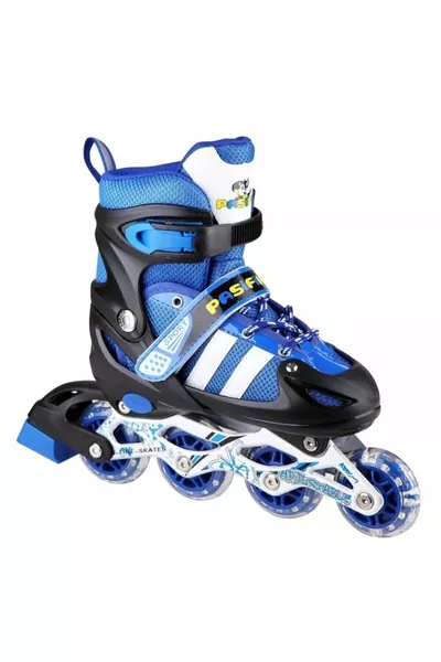 Pattini per bambini a 4 ruote con luci A - Blu