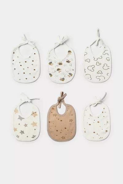 (PIECE) BEBEWİNİ % Organic Cotton Double-Layer Baby Bib