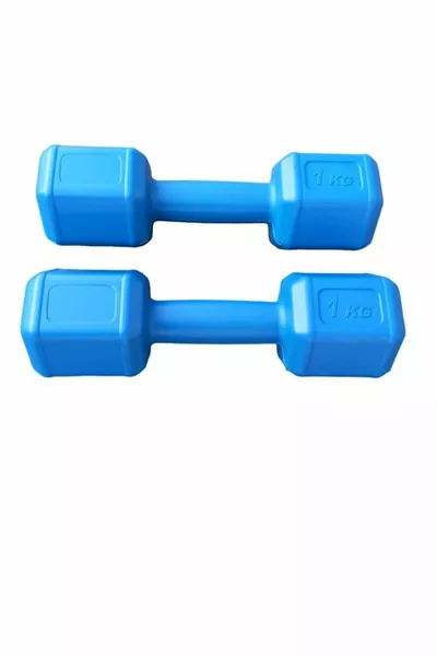 طقم دمبل صغير 1 كجم × 2 قطع المجموع: 2 كجم أزرق