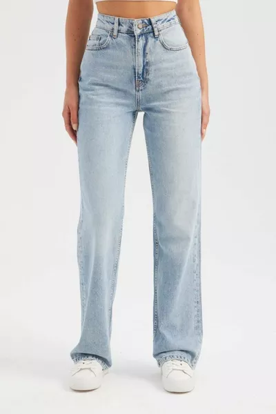 Hoge Taille Rechte Jeans