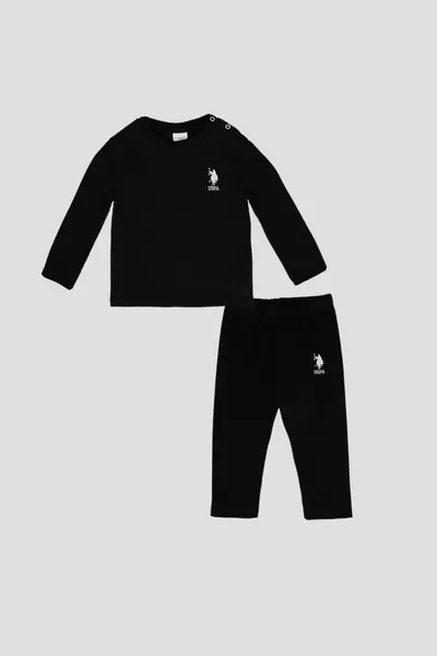 Schwarzes Baby Jungen 2-teiliges Babykleidungsset