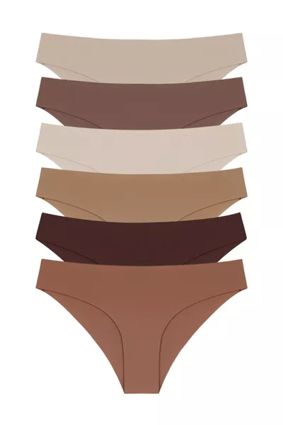Culotte de Bikini Femme Découpée au Laser Pack de 6