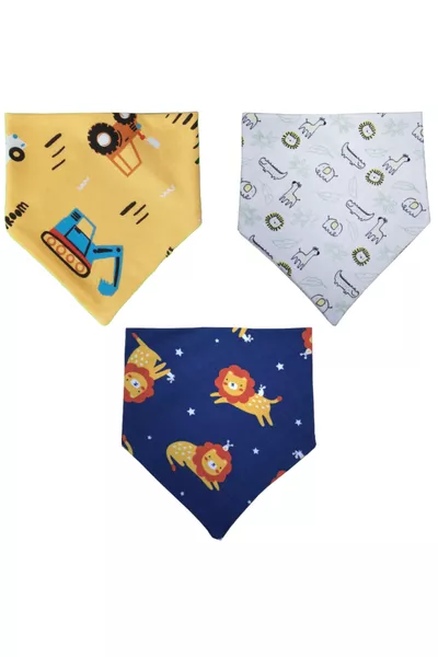 Bavaglino triangolare in cotone, bave e pappa, pezzo