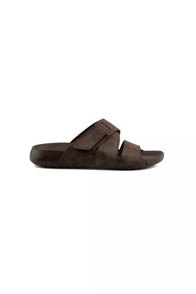 شبشب رجالي مريح بقاعدة ناعمة ويفي بشريط قابل للتعديل أمامي من طراز براغ