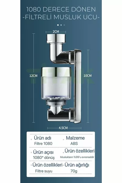 Nouvel embout de robinet chromé avec filtre, pivotant à  degrés