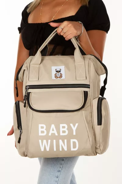 Luxus-Modell Baby-Pflege-Rucksack mit Thermosfach, Metallhaken und Kinderwagenhaken