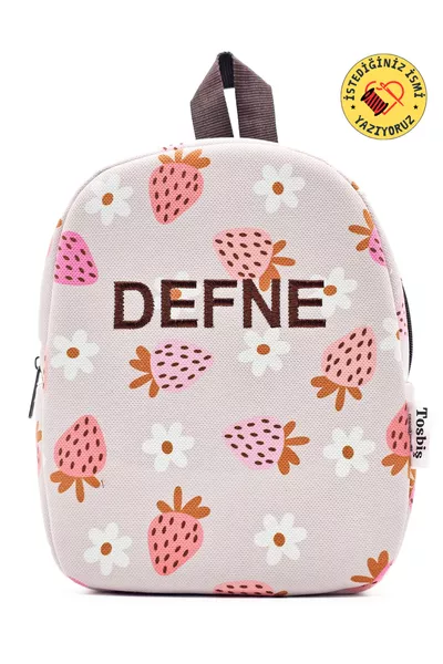 [ WE EMBROIDER ANY NAME YOU WANT ] Sweet Strawberries 0-8 Years Kids Backpack, Kindergarten Bag