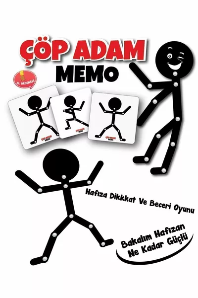 لعبة صندوق بطاقات تعليمية للعب مع ميمو الرجل القمامة - لعبة للذاكرة والانتباه والمهارات