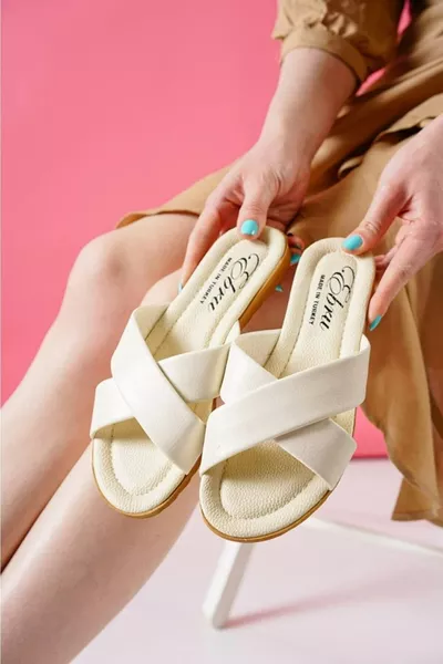 Women's Summer Cross Sandals Beach Street House Slippers