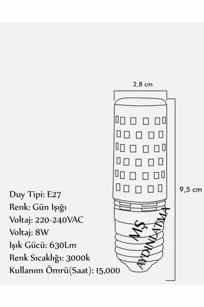  Sensitive 9 Watt Daylight Corn LED Bulb