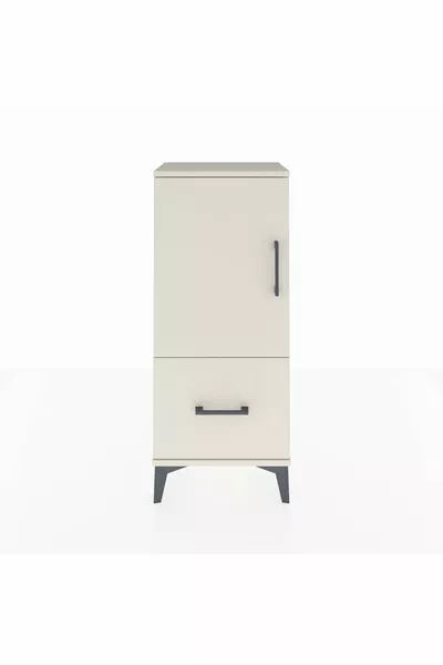 أرجيس كومودين بدرجين ورف واحد وباب واحد حجر القمر-حجر القمر