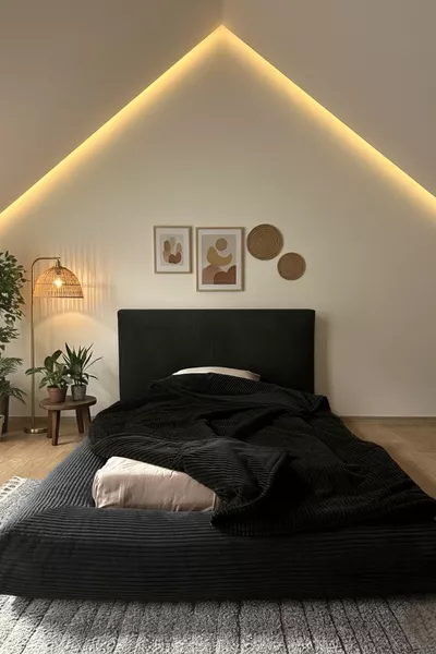 DuoBed Гостевая кровать с плюшевым кантом с ящиком для хранения + изголовье + матрас Двухместная