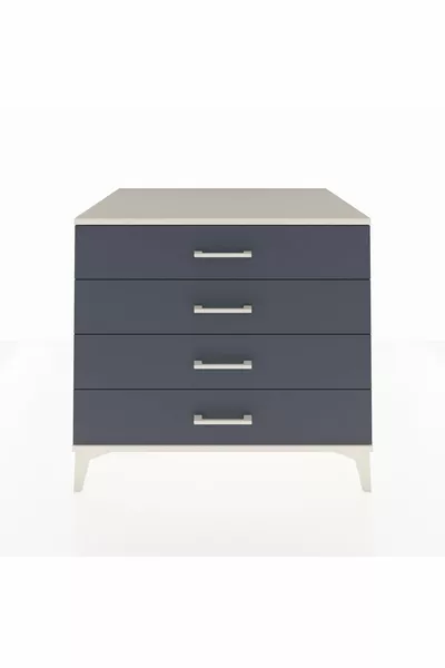 خزانة كرونوس 4 أدراج رخام القمر - أنثراسيت