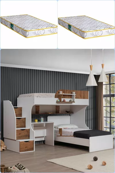 Къмпактно легло, Aura Къмпактно легло, маса, 2 броя удобни матрака