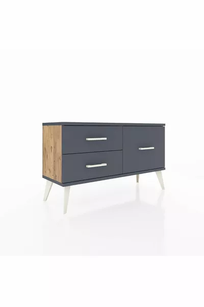 Arges Ladekast 3 Planken Dennen-Antraciet