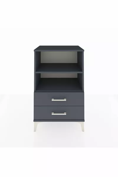 Hyperion Kommode mit 2 Regalen und 2 Schubladen Anthrazit-Anthrazit