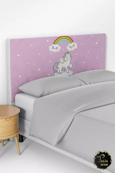 غطاء رأس سرير بقالب وحيد القرن