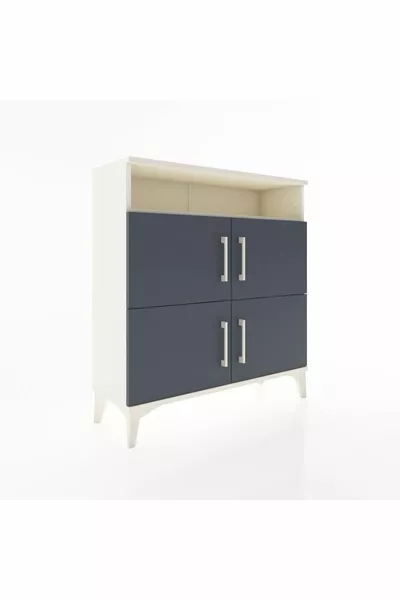 Arges Şifonyer 4 Raflı 4 Kapaklı  Aytaşı-Antrasit