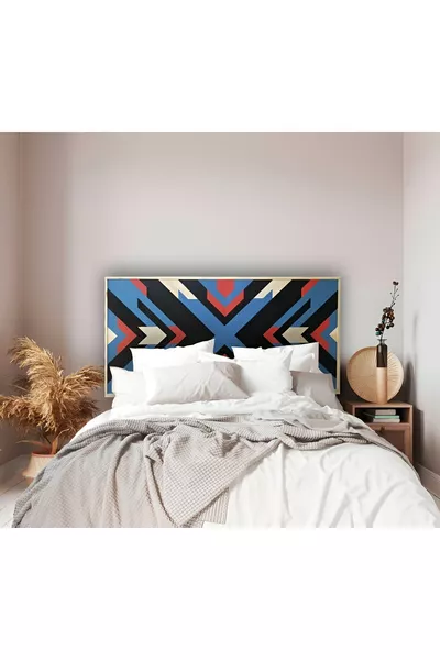 Цветное деревянное двуспальное изголовье кровати/базы