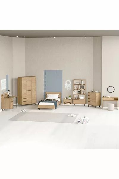 Leena Youth Bedroom Set 7-Piece Basket -S