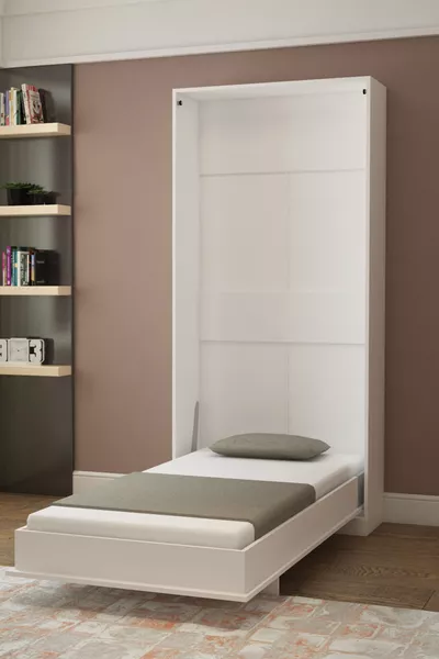 سرير الحائط القصصي يفتح عمودياً