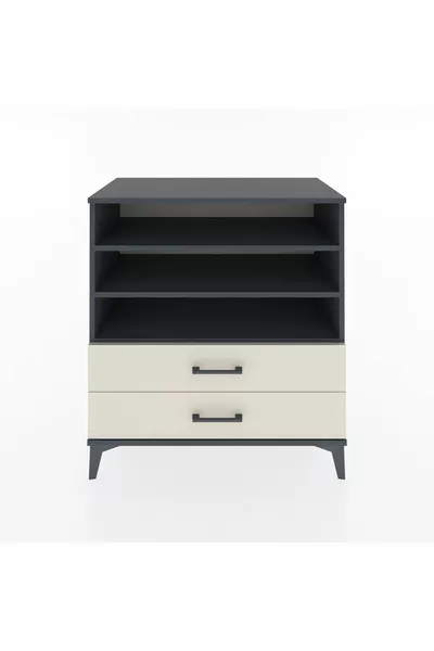 Hyperion Dresser 3 Shelves 2 Drawers Anthracite-Quartz