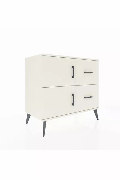 Хиперион скрин с един рафт, 2 чекмеджета и 2 врати, Лунен камък-Лунен камък