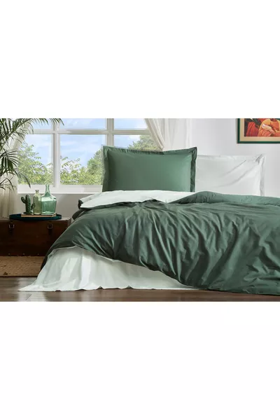 Colourist Emerald Aqua Double Bed Ranforce Duvet Cover Set