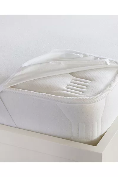 Fresh Touch Водонепроницаемый Двуспальный Наматрасник Белый