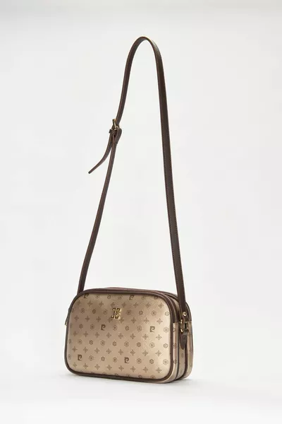 حقيبة كتف نسائية مونوغرام ذهبية 