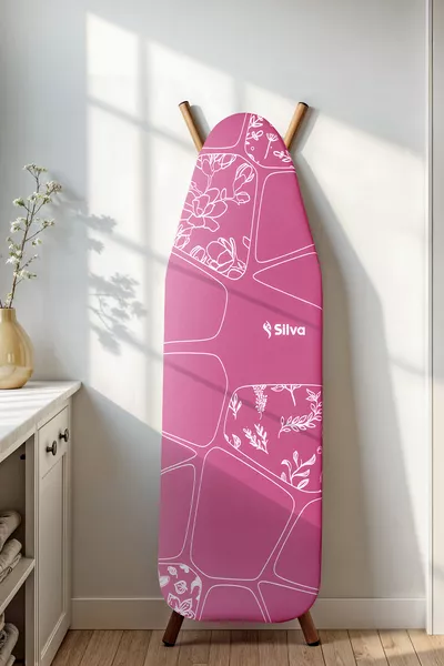 غطاء طاولة المكواة وردي (* سم)