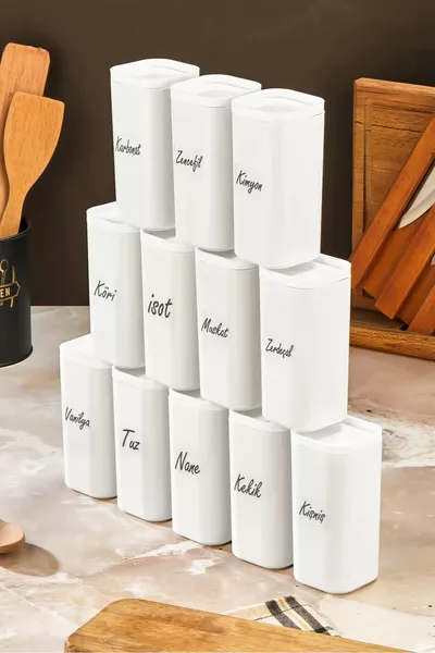 Комплект от  броя  мл вакуумни бурканчета с капак и етикет - Герметичен контейнер за подправки