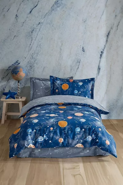 | جالاكسي | طقم غطاء سرير فردي % قطن