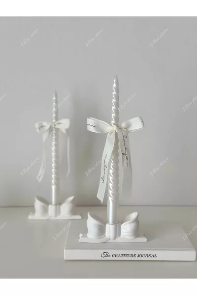 Pinterest Свещник с 2 панделки, Свещник, Свещник с панделка, един размер