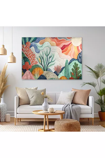 Модерен Абстрактен Арт Цветен Платнен Плакат - Картина за Стена - Платнена Картина - Стенно Декоративно Изкуство