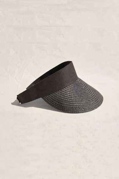 Foldable Black Visor Beach Hat