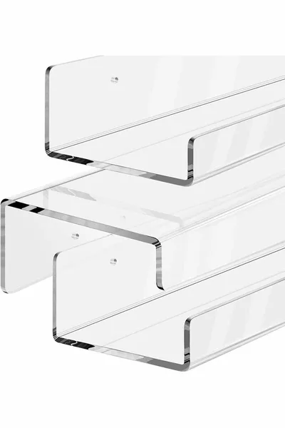 Прозрачен плексигласов рафт  см (пакет с 4 броя)