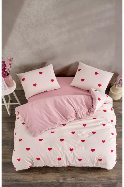 HELENA Single Patterned Duvet Cover Set with Fitted Sheet and 1 Pillowcase