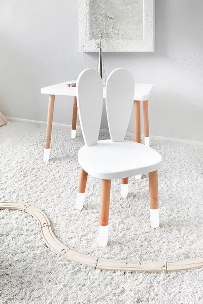 Table et chaise d'activité Montessori en bois, table et chaise Bunny, 1 chaise 1 table
