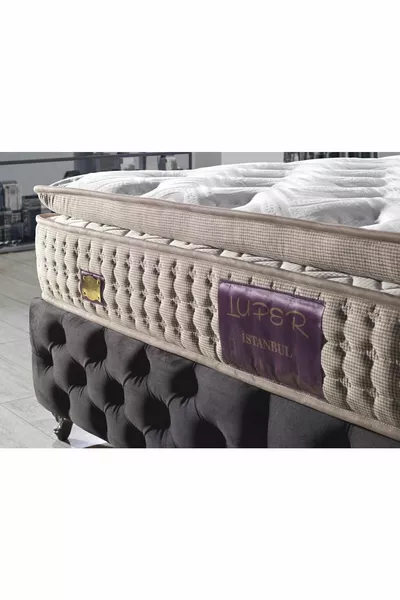 سرير بمرتبة نابضة فاخرة من إسطنبول لدعم الظهر والخصر فائق التقويمية مع وسادة مريحة