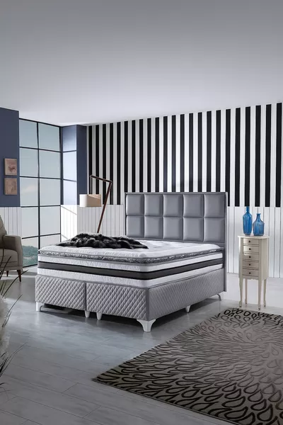 سرير بجيب مبطن بأرائك شهبازات فائق الأرثوبيدي مع قماش من ريش الأرنب