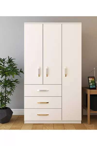 Ece Lüx 3-Door 3-Drawer Wardrobe