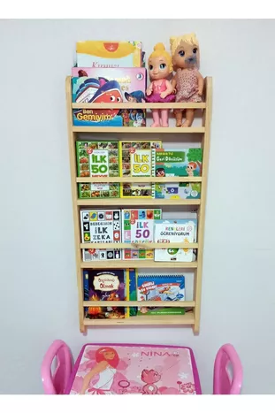 Bibliothèque pour chambre d'enfant Montessori en bois naturel non verni **9 bibliothèques en bois